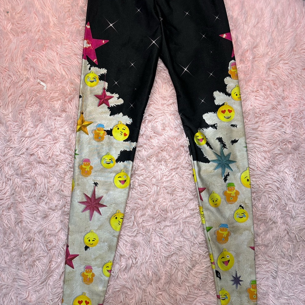 Girl’s Size Large Terez Smiley Face Christmas Leggings